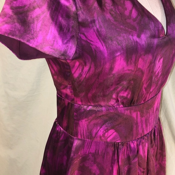 Silk Banana Republic Deep Purple Midi Dress - Picture 15 of 16